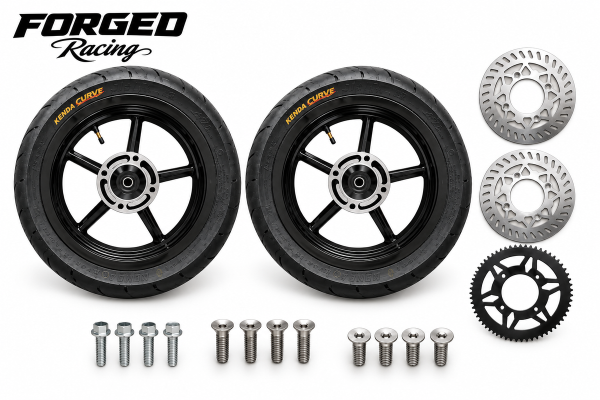 12" Mini E-Moto Supermoto Wheelset Kit β Yozma, Tuttio, Razor & ETM RTR