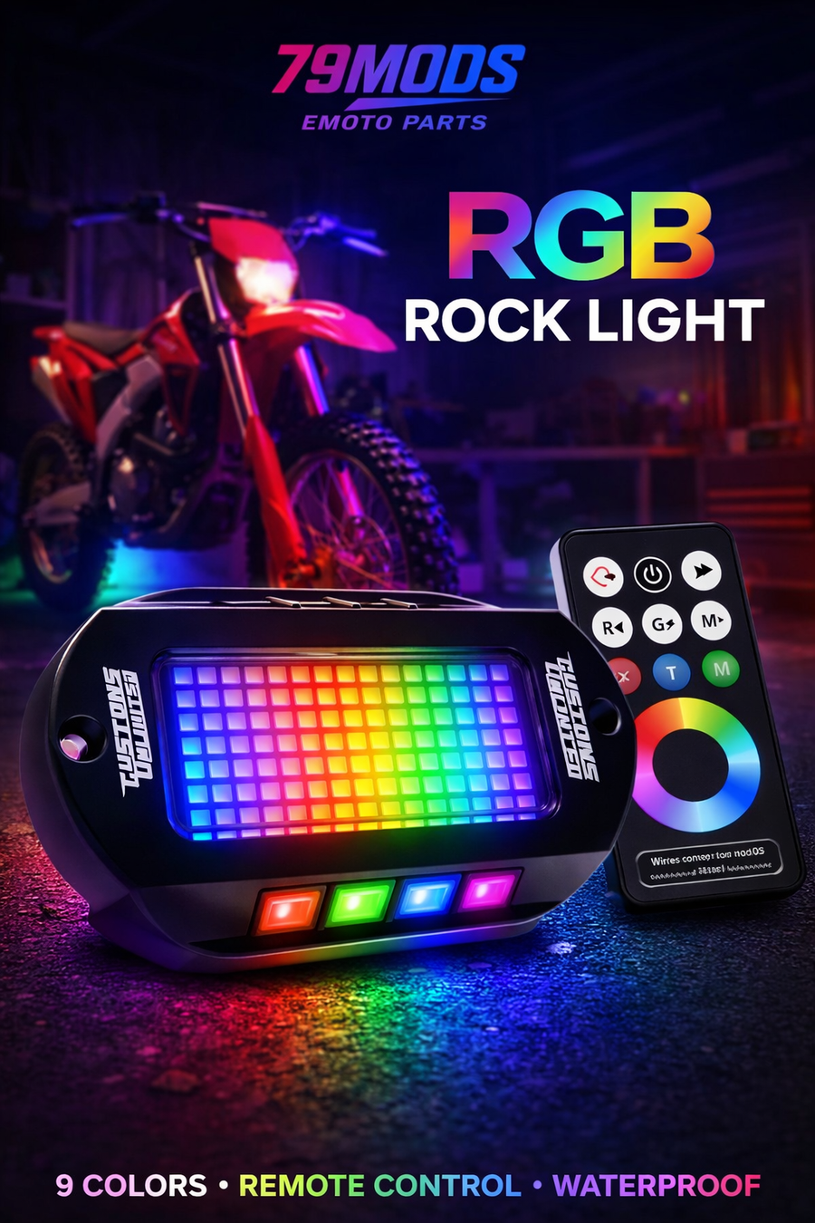 Color Changing Rock Light (ALL BIKES)